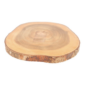 Plateau Rond Présentation en Bois Ø230x35mm (6 Utés)