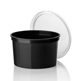 Pot en Plastique Noir 500cc  Ø11,5cm (500 Unités)