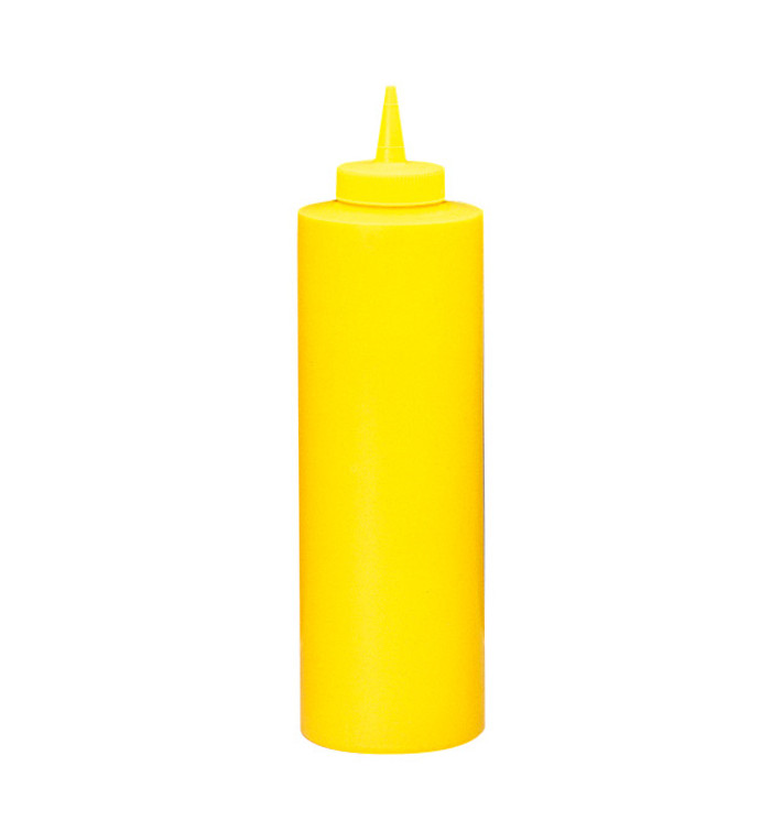 Bouteille pour Sauces Plastique Jaune 720ml (6 Utés)