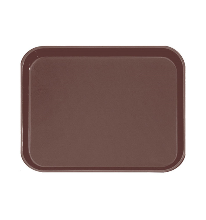 Plateau PP Antidérapant Marron 51,0x38,0cm (1 Uté)