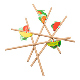 Paille en papier droite assortie de fruits Ø6mm 23cm (24 Uds)