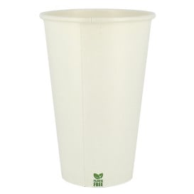 Gobelet en Carton sans Plastique 16 Oz/480ml Blanc Ø9cm (1.000 Utés)