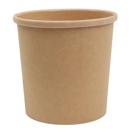 Pot en carton Kraft-Kraft 16Oz/450ml Ø10,0cm (50 Utés)