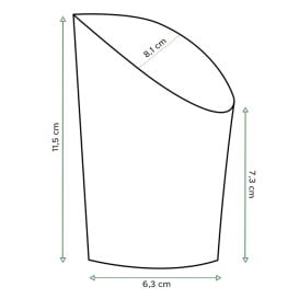 Gobelet Carton Ingraissable Effet Kraft Moyen (55 Unités)