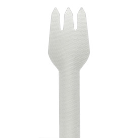 Fourchette en Canne à Sucre Blanc 16cm (1.000 Utés)