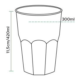 Verre Plastique Blanc PP 420ml (420 Unités)