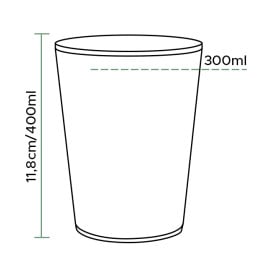 Verre Plastique Dur Transparent PP 400ml (500 Utés)