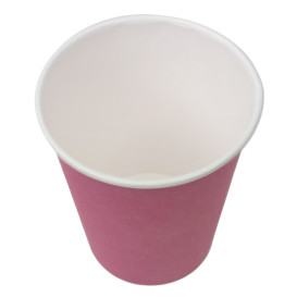 Gobelet en Carton sans Plastique 9 Oz/250ml "Colors" Rose Ø8cm (300 Utés)