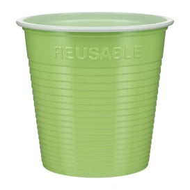 Gobelet Économique Réutilisable PS Bicolore Vert Citron 230ml (420 Utés)