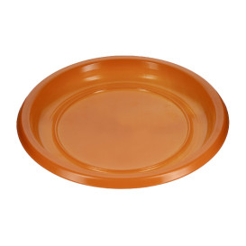 Assiette Plate Réutilisable Economique PS Orange Ø17cm (25 Utés)