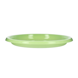 Assiette Plate Réutilisable Economique PS Vert Citron Ø17cm (25 Utés)