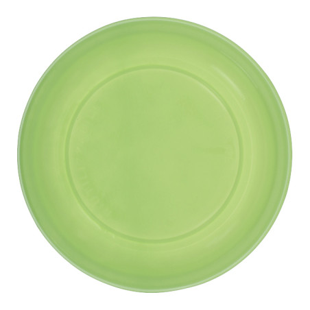 Assiette Plate Réutilisable Economique PS Vert Citron Ø22cm (25 Utés)