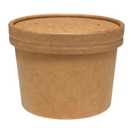 Couvercle en carton kraft pour pot en carton Ø9cm (500 Utés)