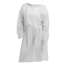 Blouse PP Blanc Fermeture Dorsal à Ruban XL (100 Utés)