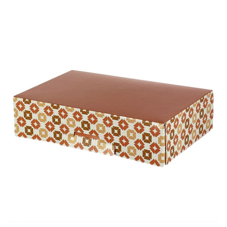 Boîte à Chocolats et Bonbons Corail 19,5x13,5x5,3cm 500g (25 Utés)