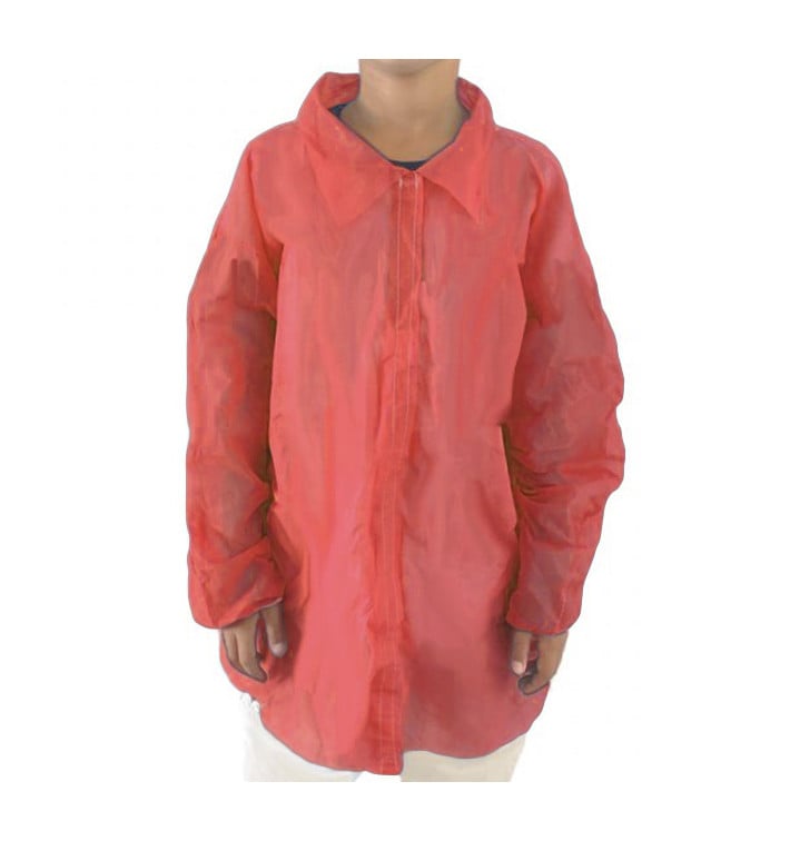 Blouse Enfant PP Rouge Velcro et Sans Poches (50 Utés)