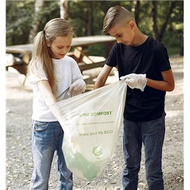 Lot de 100 sacs poubelle biodégradables de 20 L, petit sac poubelle de 20  L, sac poubelle épais biodégradable compostable pour les déchets