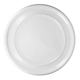 Assiette Réutilisable PS Ronde Blanc Ø32cm (10 Utés)