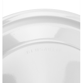 Assiette Réutilisable PS Ronde Blanc Ø32cm (10 Utés)