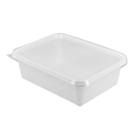 Boîte avec Couvercle Plastique PS 157x112x51mm 500ml (100 Utés)