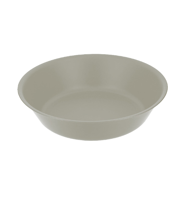 Assiette Réutilisable Durable PP Minéral Gris Ø18cm (54 Utés)