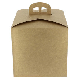 Boîte de Panettone en carton kraft 500g 18,5x18,5x18,5cm (25 Utés) 