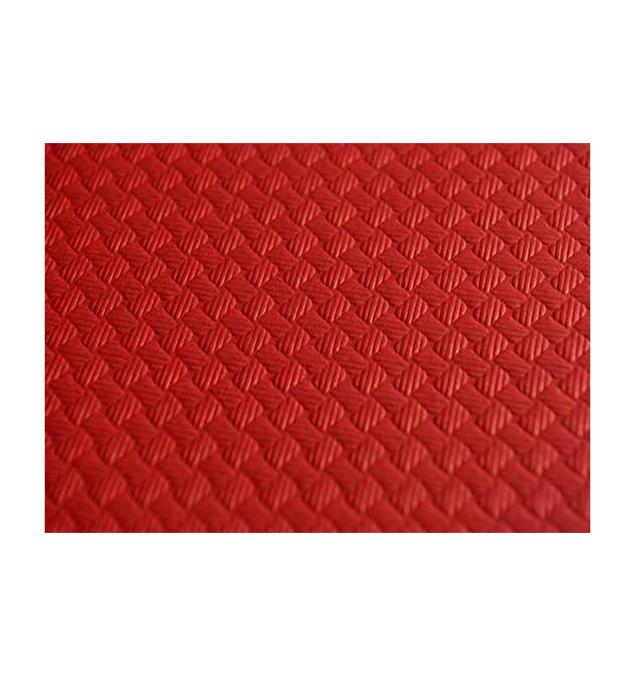 Set de Table papier rouge 1,2x1,8m (24 Utés)