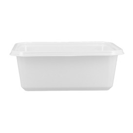 Boîte Plastique PS Blanc 127x91x42mm 300ml (1000 Unités)