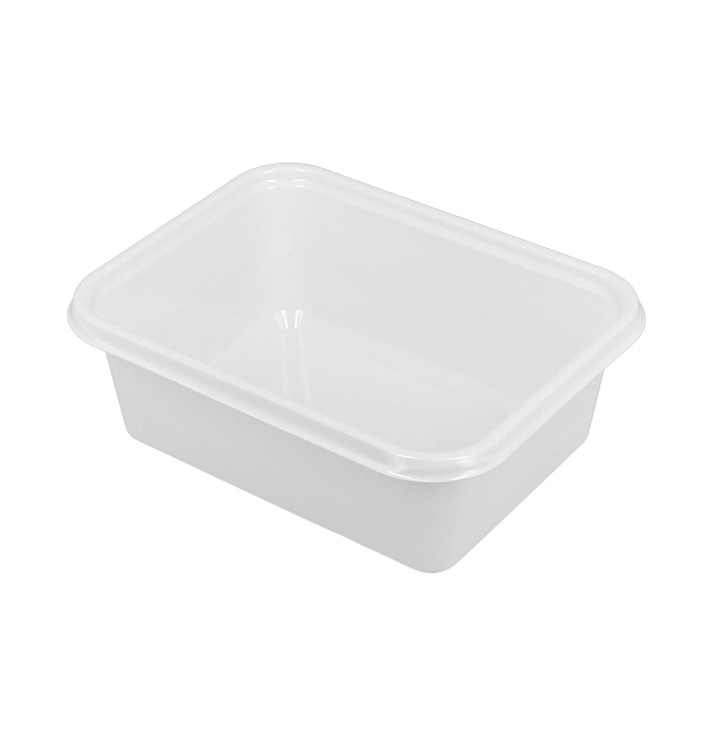 Boîte Plastique PS Blanc 127x91x42mm 300ml (1000 Unités)