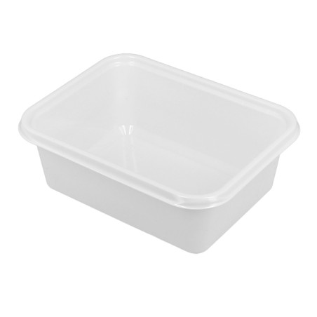 Boîte Plastique PS Blanc 127x91x42mm 300ml (1000 Unités)