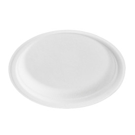 Assiette Canne à Sucre Bagasse Blanc Ø23 cm (50 Utés)