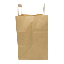 Sac Papier Kraft avec Anses Plates 70g/m² 26+18x26cm (50 Utés)