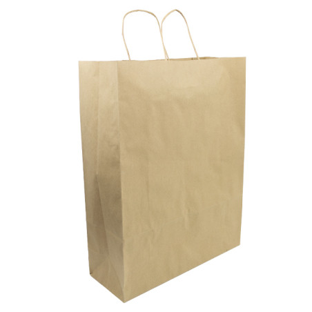 Sac en papier Hawanna avec Anses KRAFT 100g/m² 32+12x41cm (200 Utés)