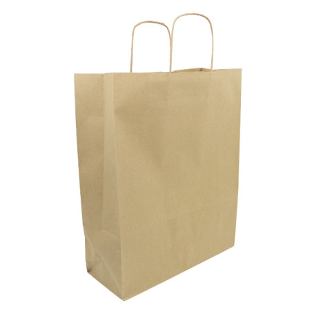 Sac en papier avec Anses Kraft 115g/m² 35+16x44cm (25 Utés)