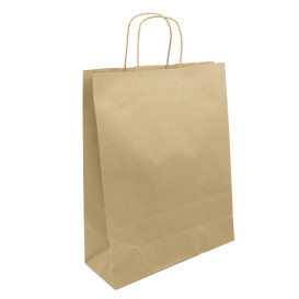 Sac en papier avec Anses Kraft 100g/m² 32+12x40cm (25 Utés)