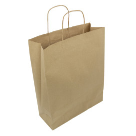 Sac en papier avec Anses Kraft 100g/m² 32+12x40cm (25 Utés)