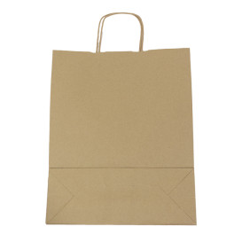 Sac en papier avec Anses Kraft 100g/m² 32+12x40cm (250 Utés)