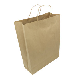 Sac en papier Hawanna avec Anses KRAFT 100g/m² 32+12x41cm (200 Utés)