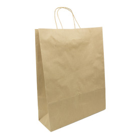 Sac en papier Hawanna avec Anses KRAFT 100g/m² 32+12x41cm (200 Utés)