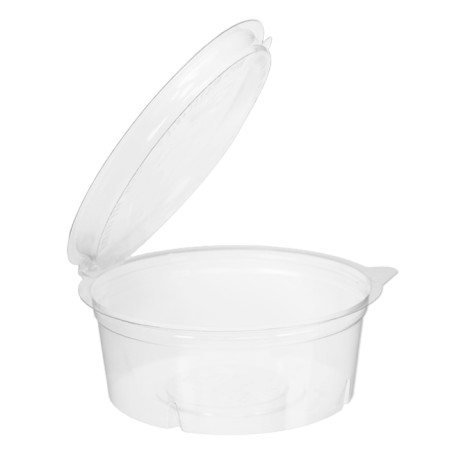 Pot Rond avec charnière APET Transparent 250ml Ø120mm (480 Utés)