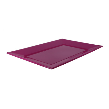 Plateau Plastique Fuchsia Rectang. 330x225mm (25 Utés)