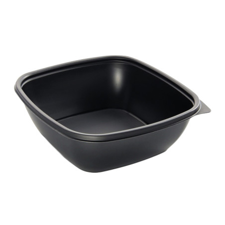 Barquette Plastique PP Noir 750ml 16,5x16,5x6cm (50 Utés)