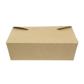 Boîte Américaine Kraft 19,7x14x6,5cm 1800ml (200 Utés)