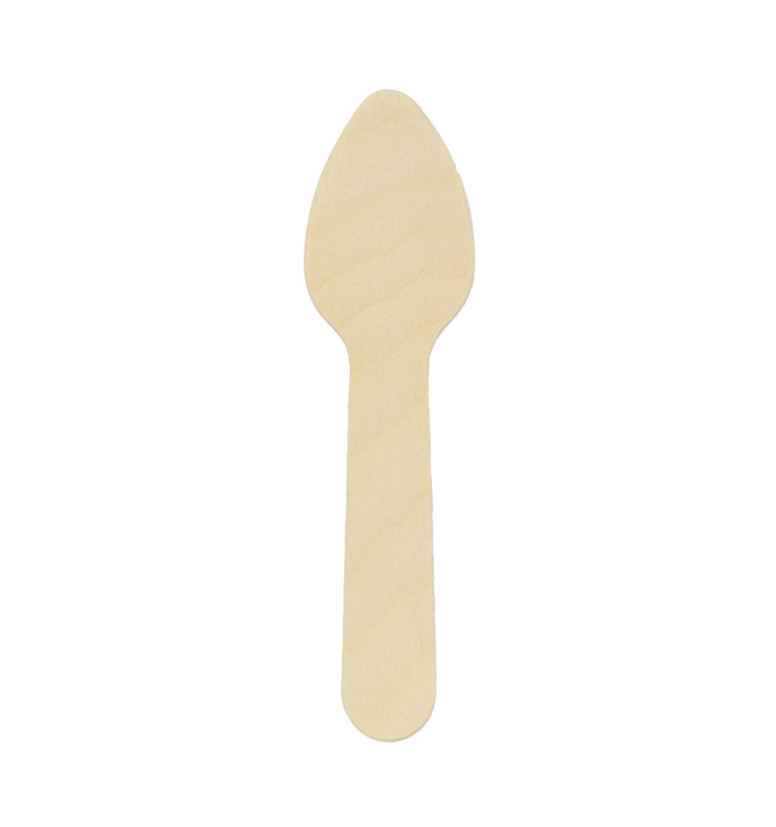 Mini Cuillère en Bois 7,5cm (100 Utés)