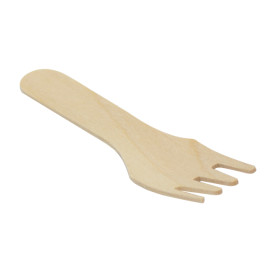 Mini Fourchette en Bois 7,5cm (100 Utés)