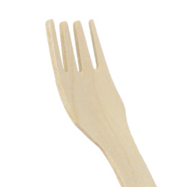 Mini Fourchette en Bois 7,5cm (100 Utés)