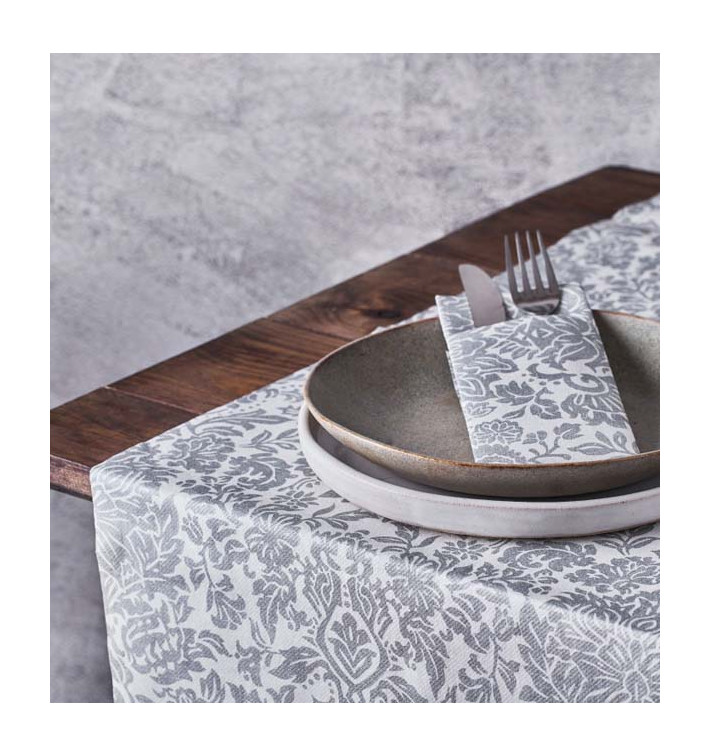 Nappe Rouleau en Airlaid 0,4x48m "Versailles" Gris 50g/m² P30cm (1 Uté)