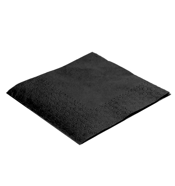 Nappe gauffrée noire en papier 20 m