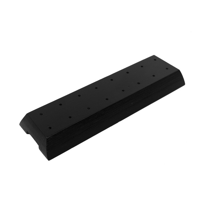 Support en Bambou Noir pour Piques 20x6x2cm (48 Utés)