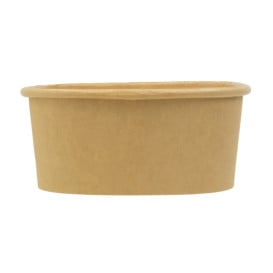 Pot Carré en Carton Kraft 500ml 13x13x5,6cm (50 Utés)